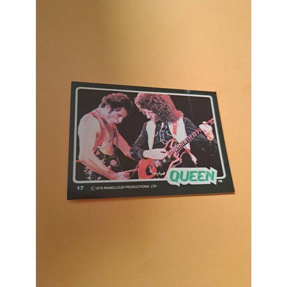Vintage 1979 Rain Cloud Productions Queen Trading Card #17 Rock Band Memorabilia